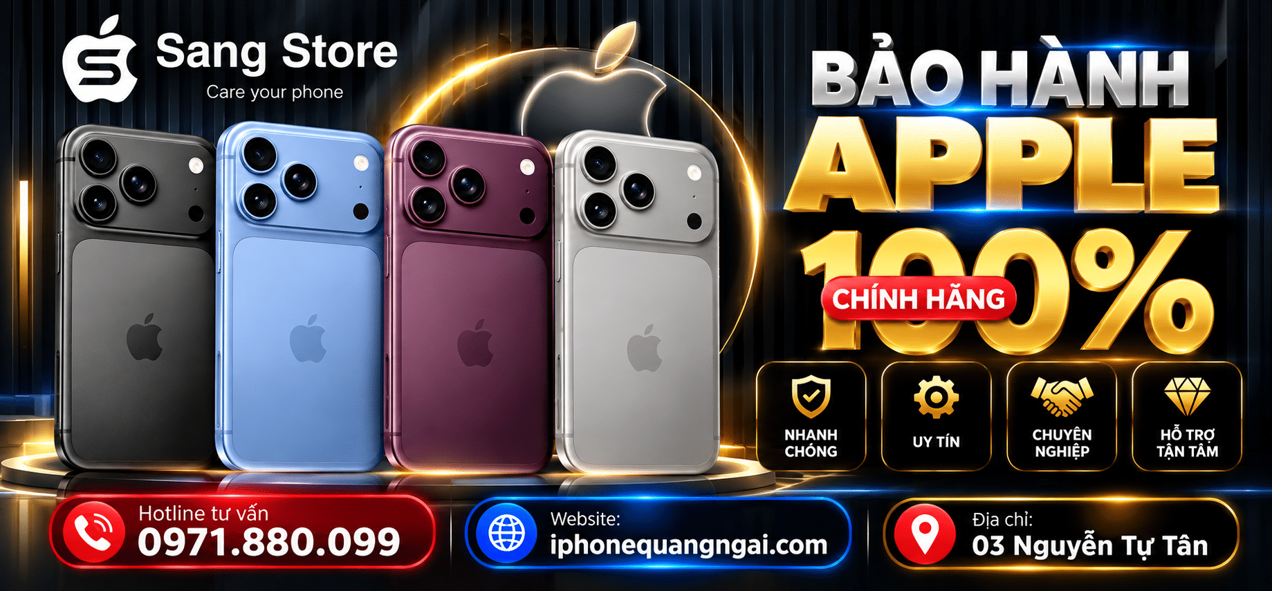 bảo hành iphone quảng ngãi sang store