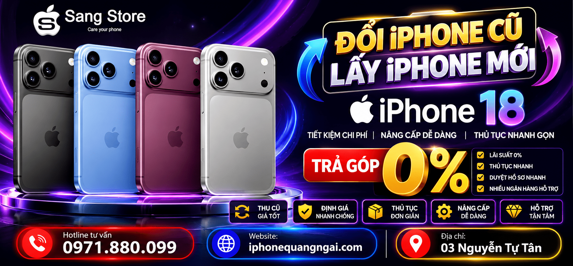 thu cũ đổi mới iphone quảng ngãi sang store